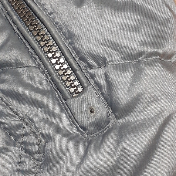 Barbara Lebek Women's Silver Quilted Light Down Parka Silver Size EU 46 - Picture 8 of 8